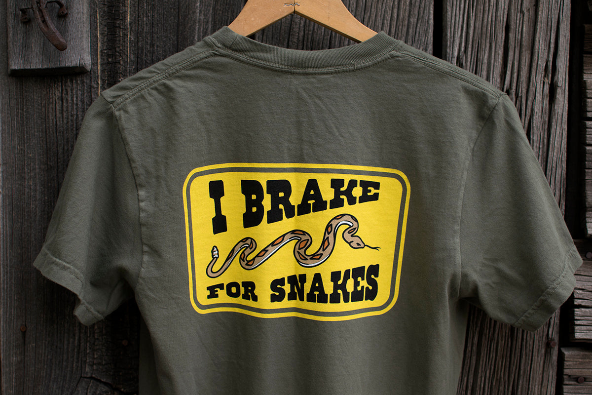 T-Shirt, I Brake For Snakes, Spruce
