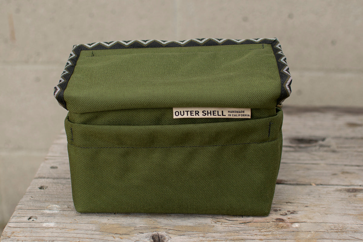 Camp + Outer Shell: Drawcord Handlebar Bag – Camp And Go Slow