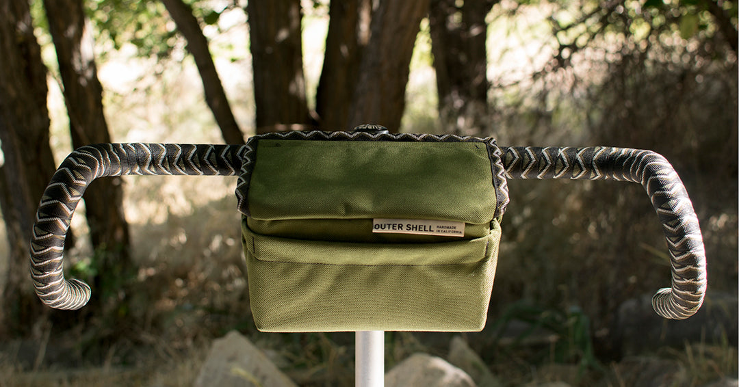 Camp + Outer Shell: Drawcord Handlebar Bag – Camp And Go Slow