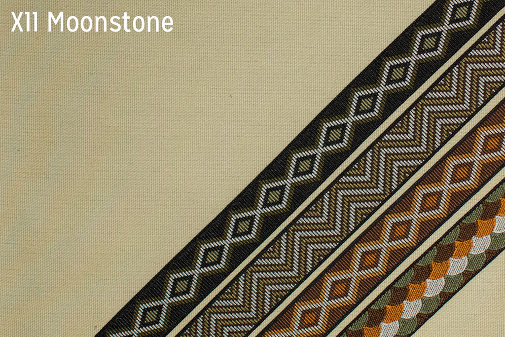 X11 Moonstone fabric with trim tape options