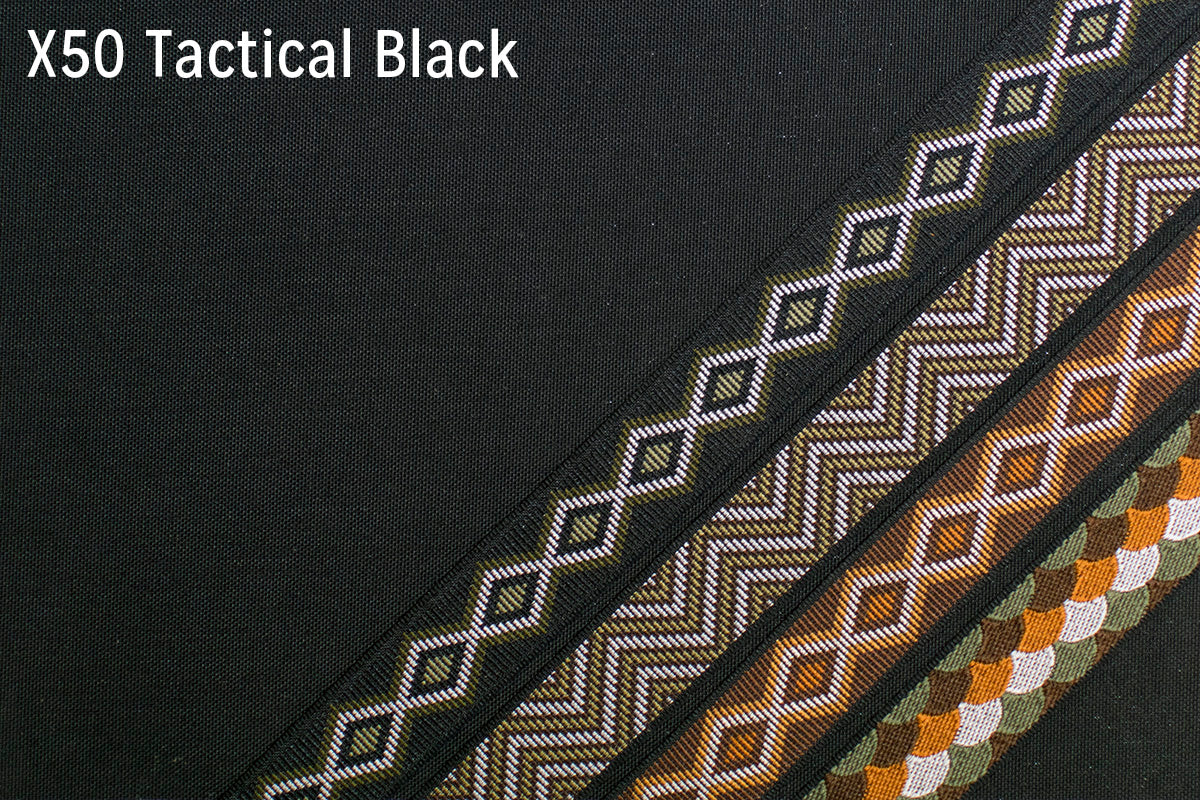 X50 Tactical Black fabric with trim tape options