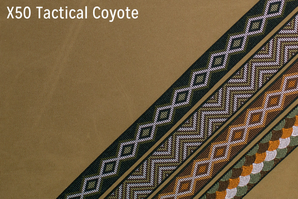 X50 Tactical Coyote fabric with trim tape options